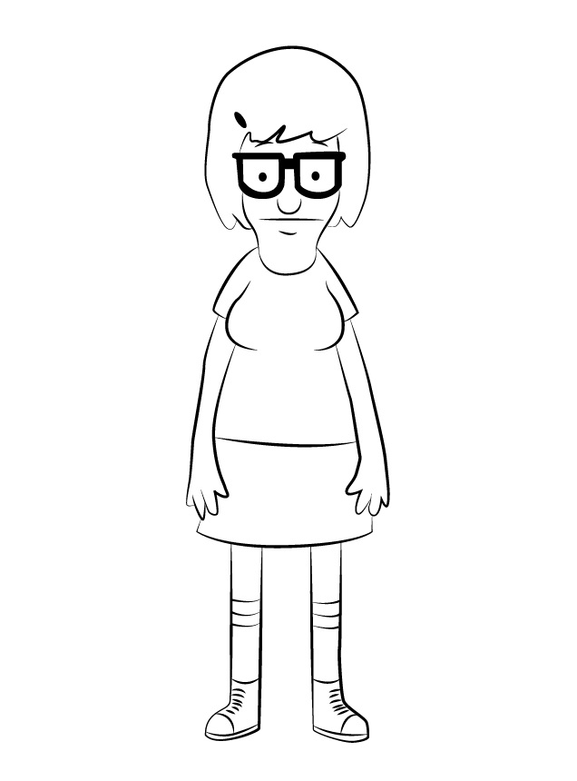 Tina Belcher para colorir