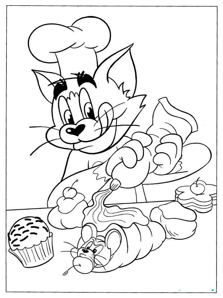 Tom Haciendo Pan De Jerry para colorir