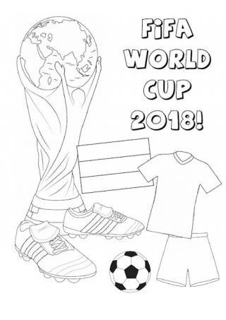 Traje de la Copa Mundial de la FIFA 2018 para colorir