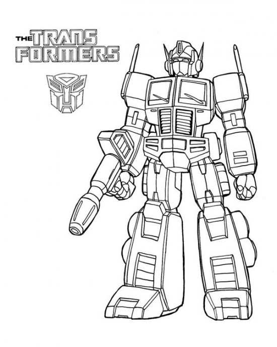 Dibujos de Transformers Optimus Prime para colorear