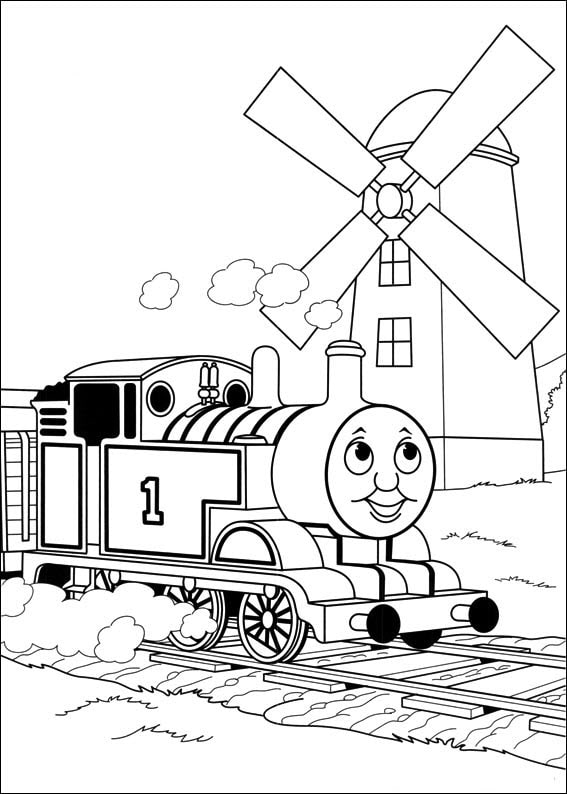 Dibujos de Tren De Dibujos Animados para colorear