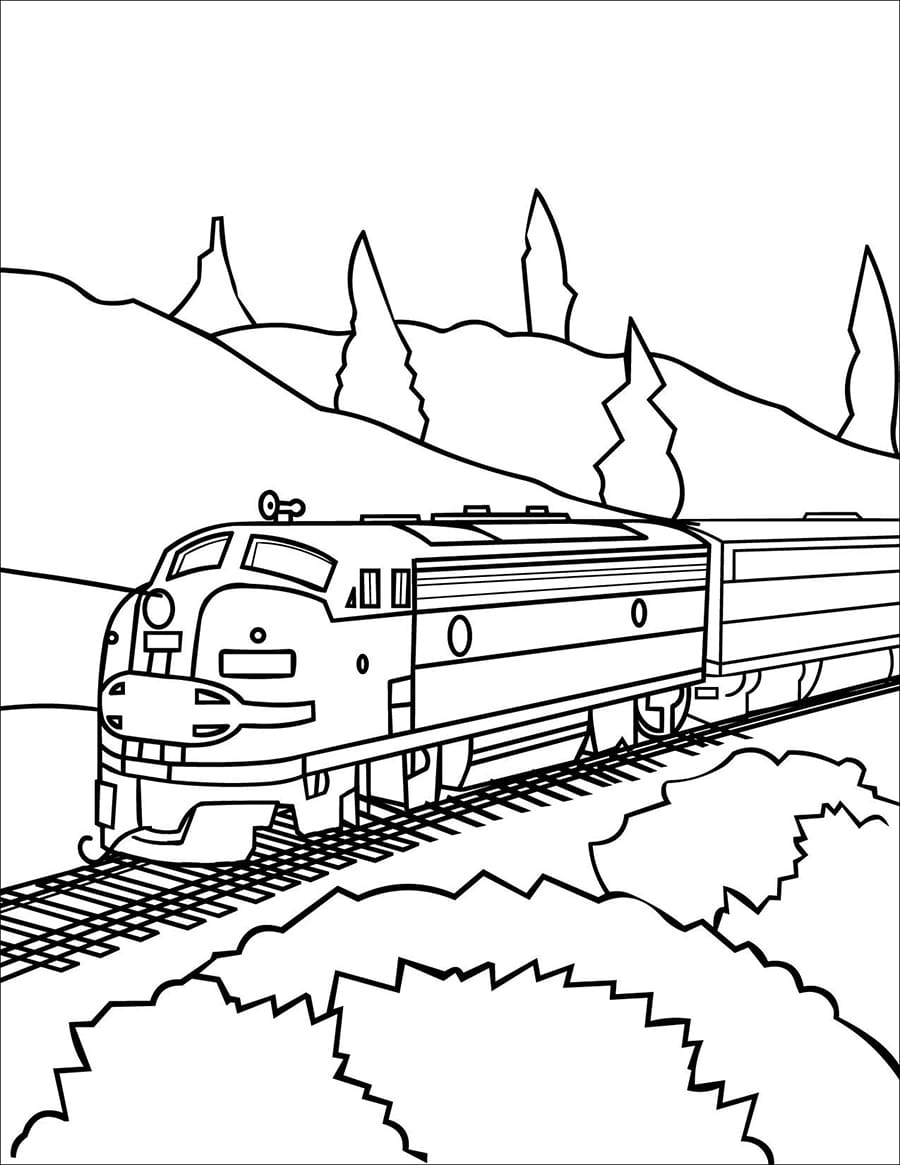 Dibujos de Tren Moderno para colorear
