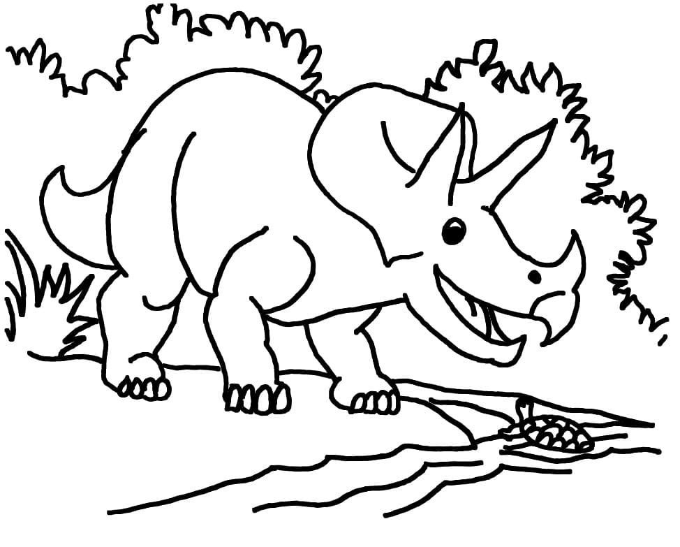 Dibujos de Triceratops de Parque Jurásico para colorear