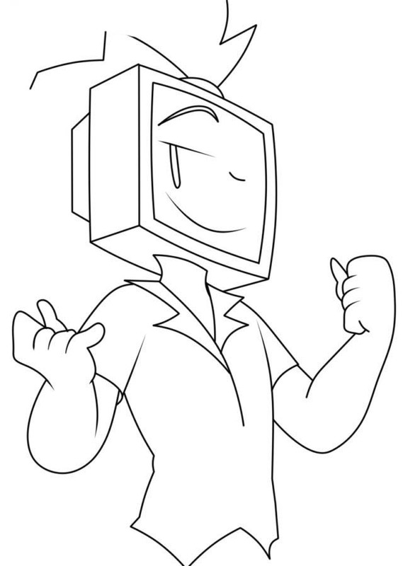 Dibujos de TV Man fácil en niños para colorear