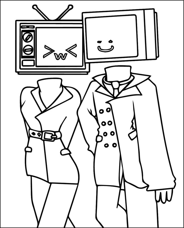 Dibujos de TV Man imprimible gratis para colorear