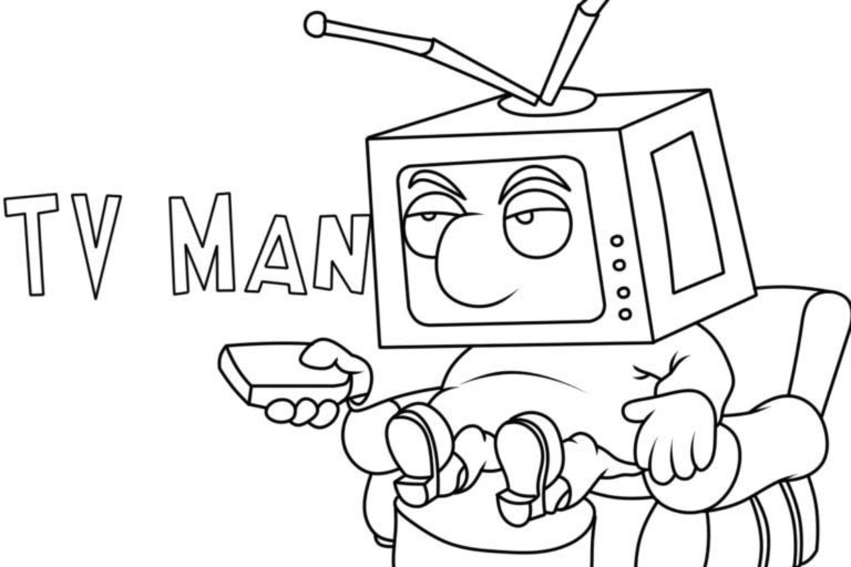 Dibujos de TV Man Imprimible para niños para colorear