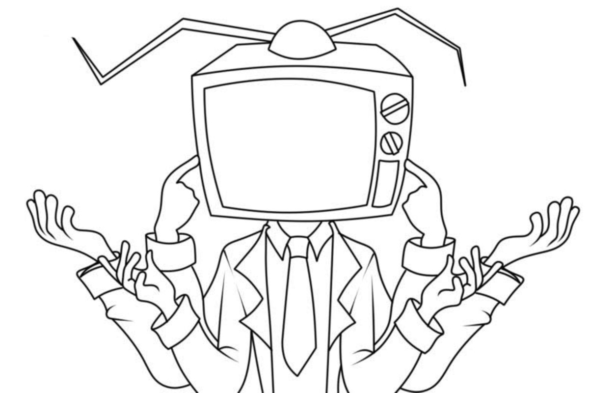 Dibujos de TV Man para niños para colorear