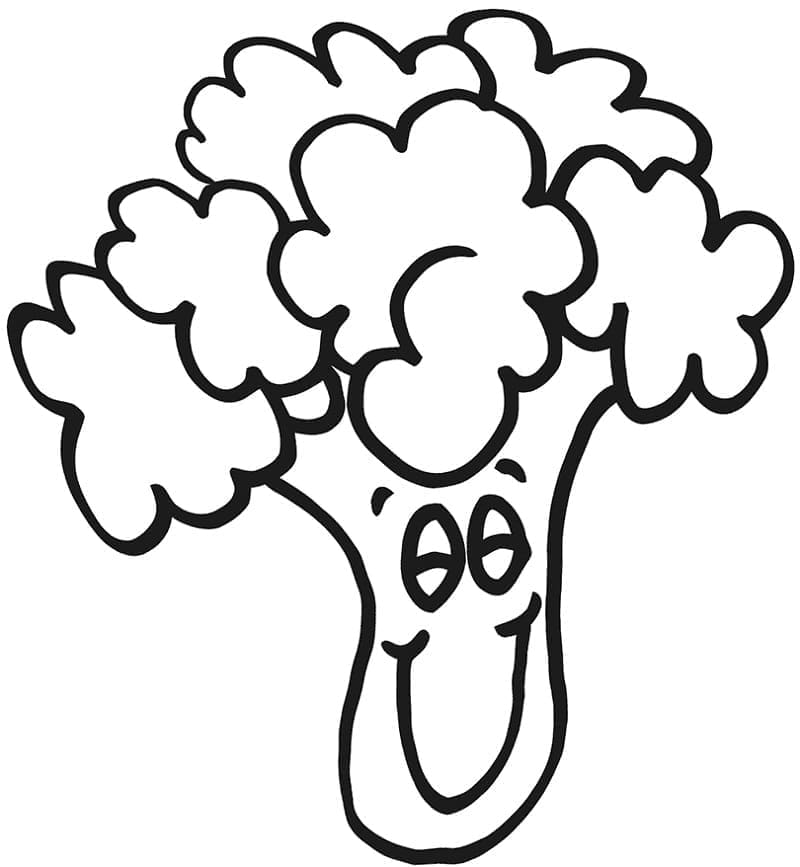Dibujos de Un Brócoli feliz para colorear