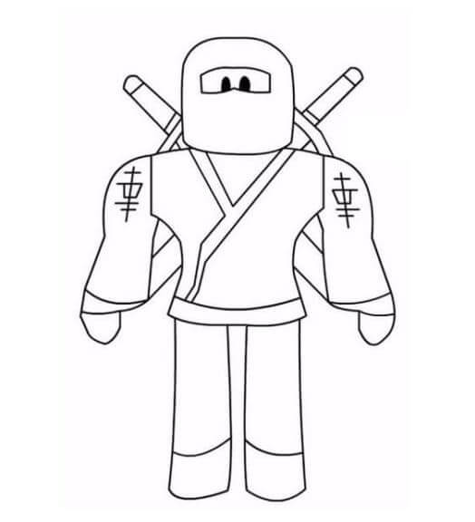 Un Ninja Roblox para colorir