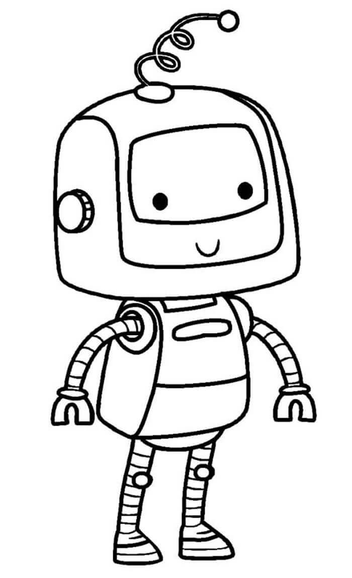 Dibujos de Un Niño Robot para colorear