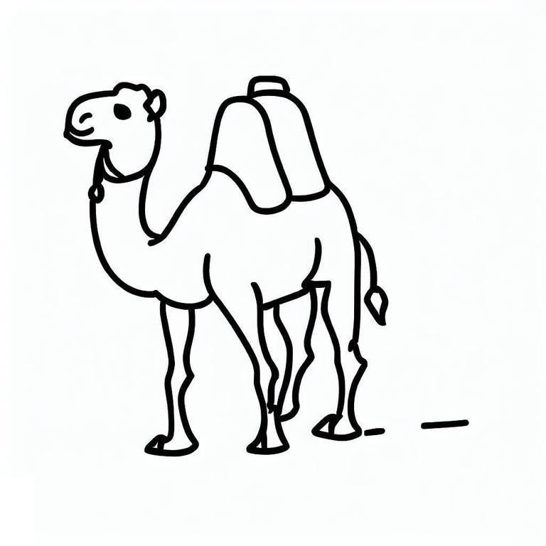 Dibujos de Un simple camellos para colorear