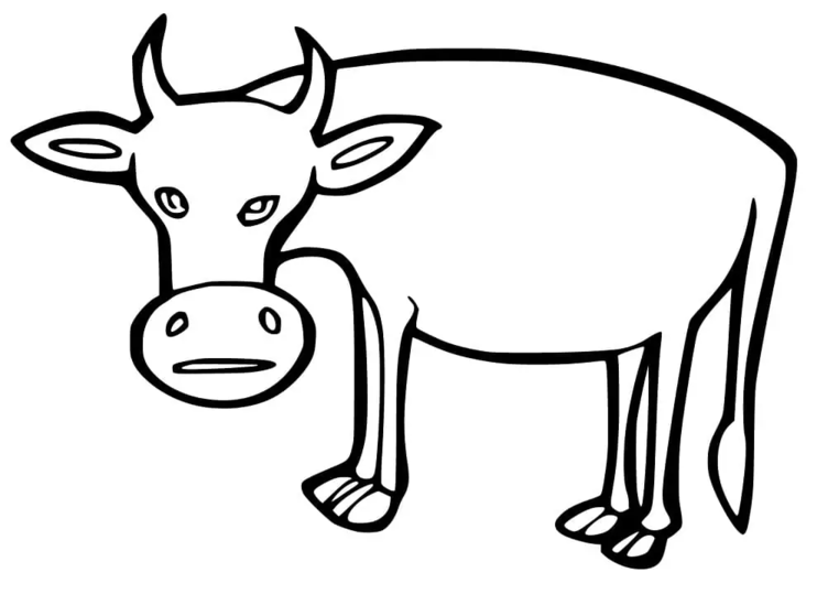 Dibujos de Un toro simple para colorear