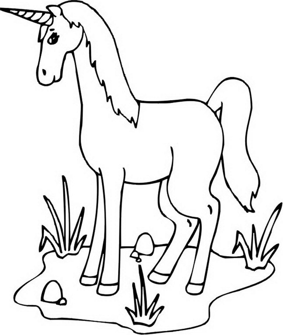 Dibujos de Un Unicornio Delgado para colorear