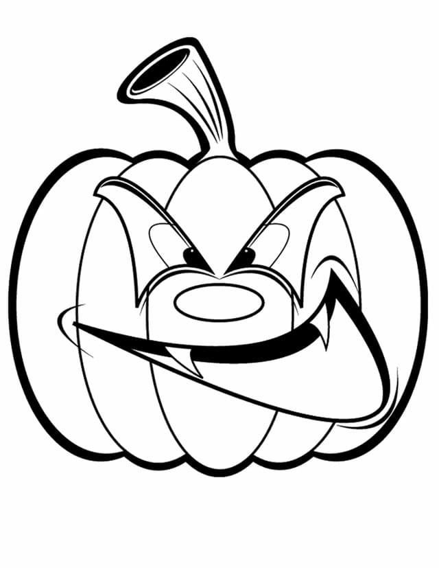 Dibujos de Una divertida calabaza de Halloween para colorear