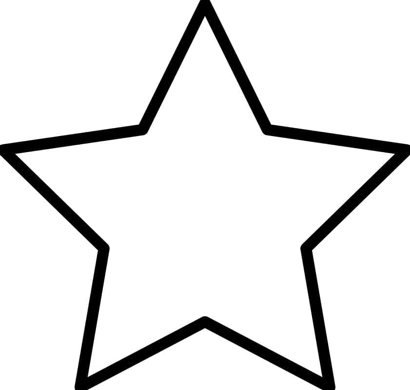 Una Estrellas Sencilla para colorir