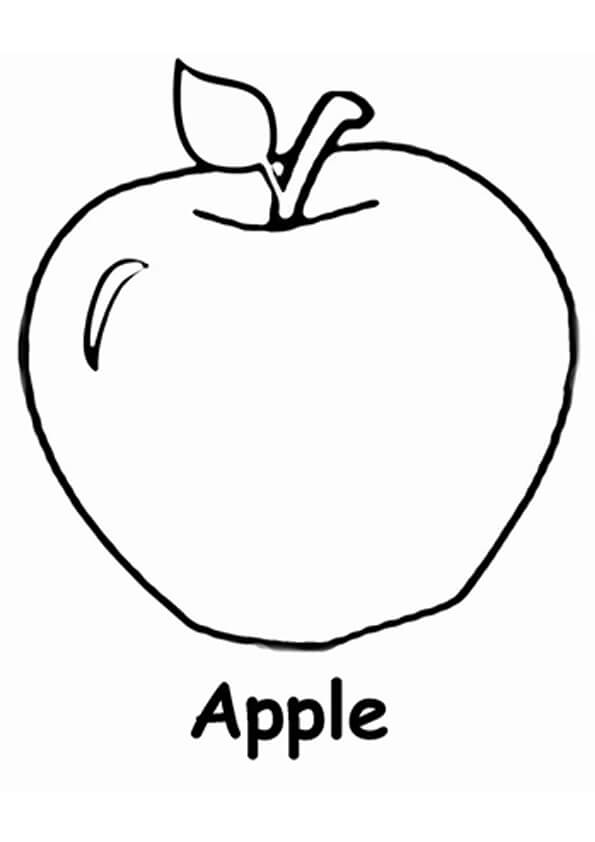Dibujos de Una Manzana para colorear