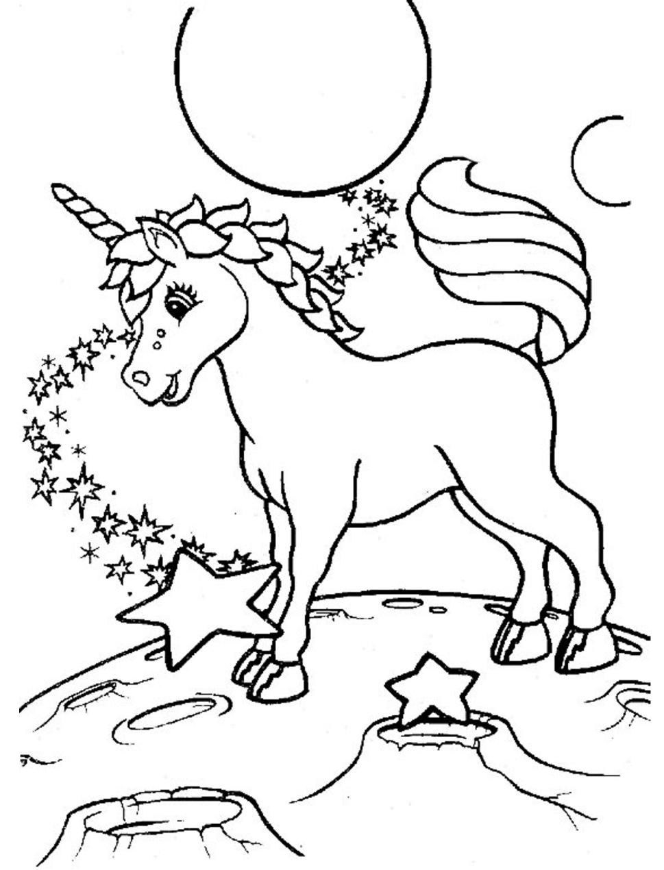 Unicornio En Lisa Frank para colorir