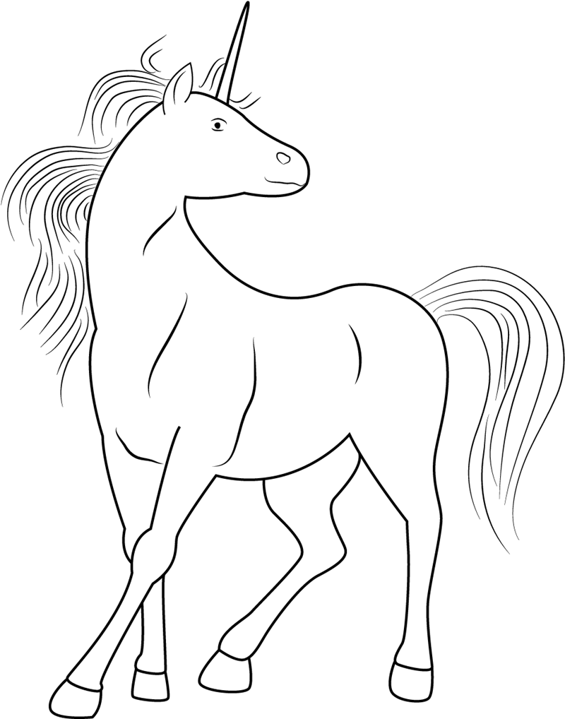 Dibujos de Unicornio Viendo para colorear