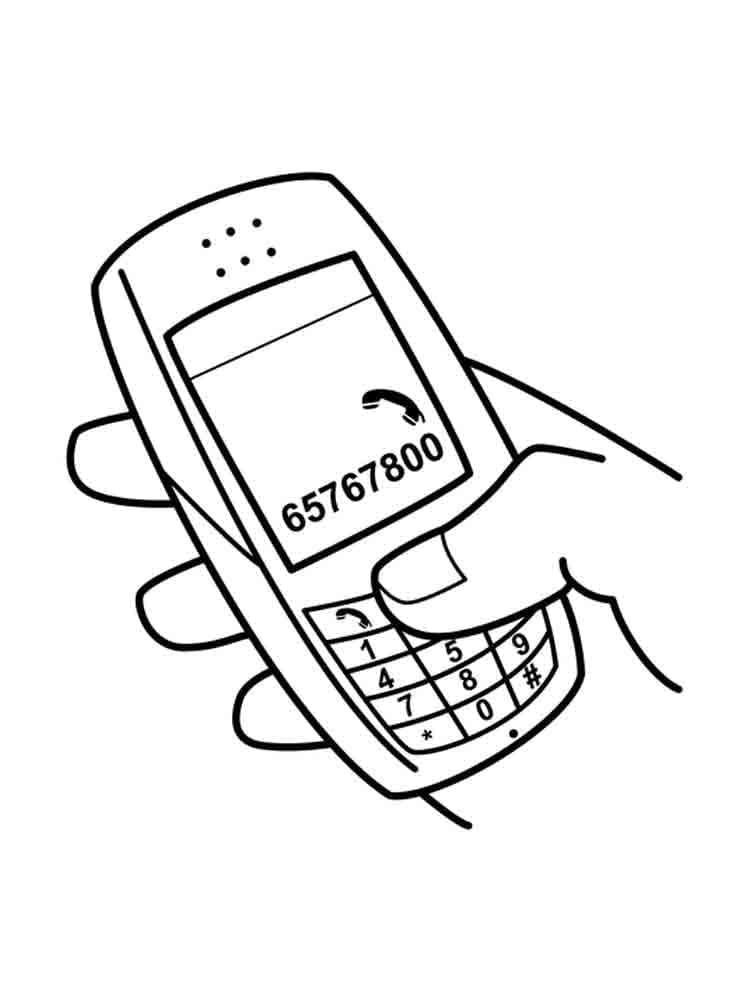 Telefono coloring pages