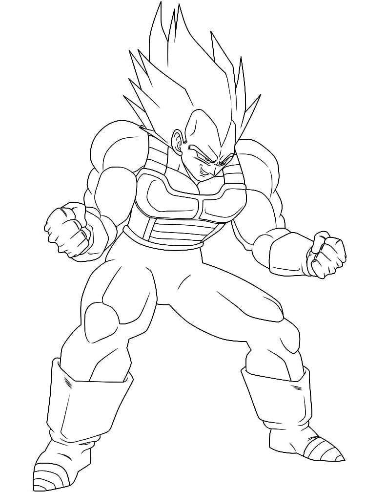 Vegeta Gratis para niños para colorir