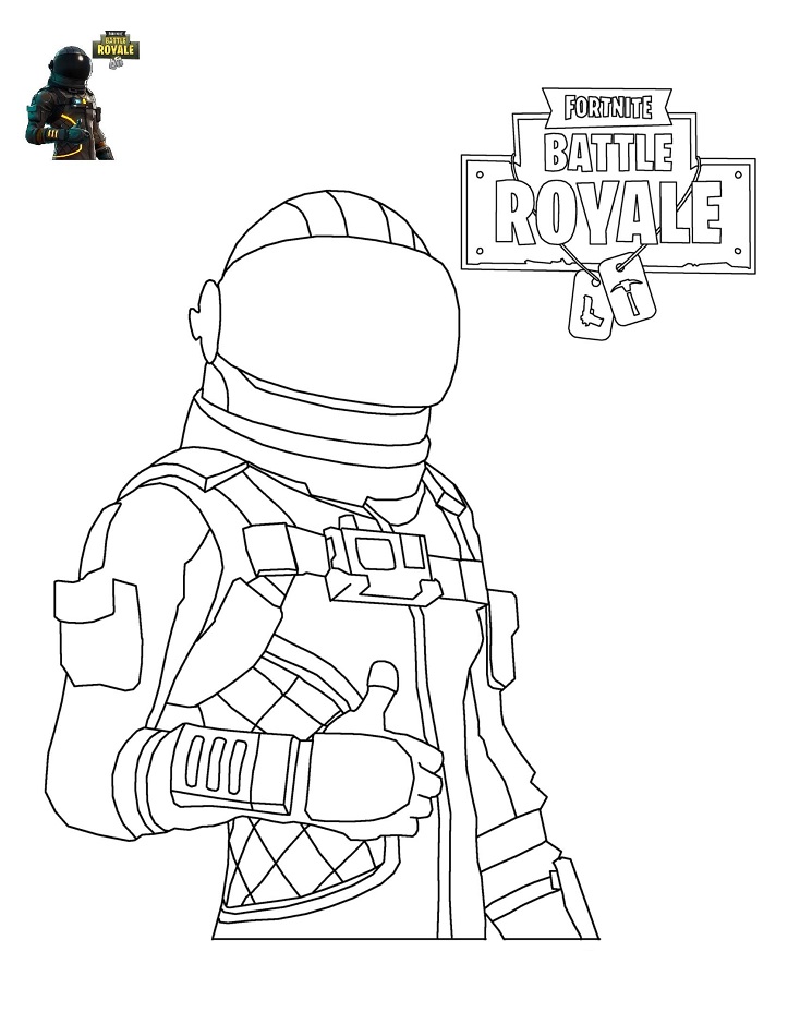 Dibujos de Viajero Oscuro en Fortnite Battle Royale para colorear
