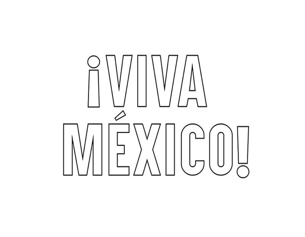 Viva Mexico para colorear