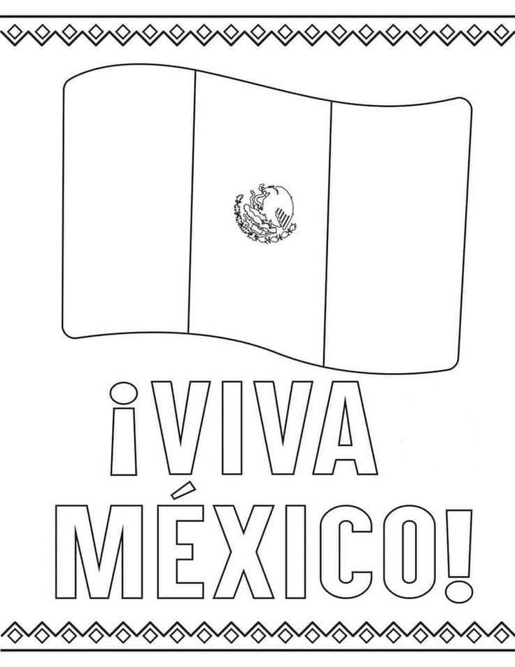 Dibujos de Viva Mexico gratis para colorear