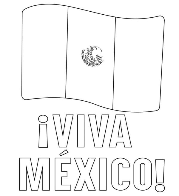 Dibujos de Viva Mexico gratis para niños para colorear