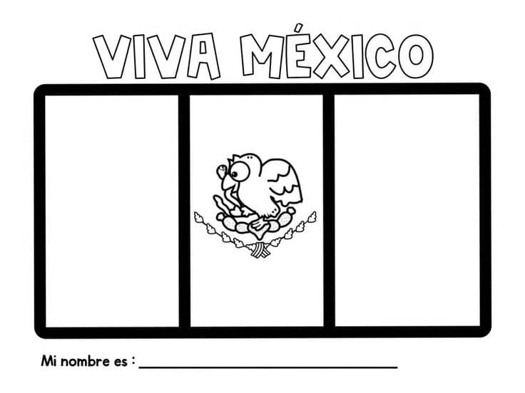 Dibujos de Viva Mexico imprimible gratis para colorear