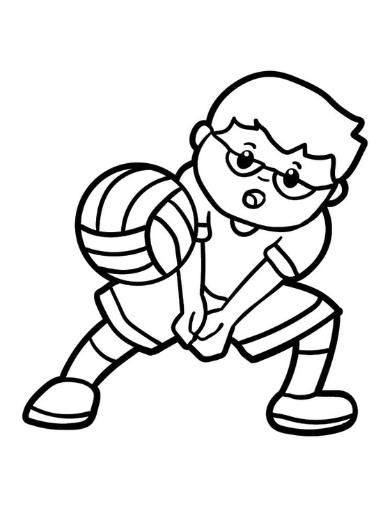 Dibujos de Voleibol Imprimible para niños para colorear