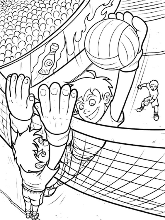 Dibujos de Voleibol para niños para colorear