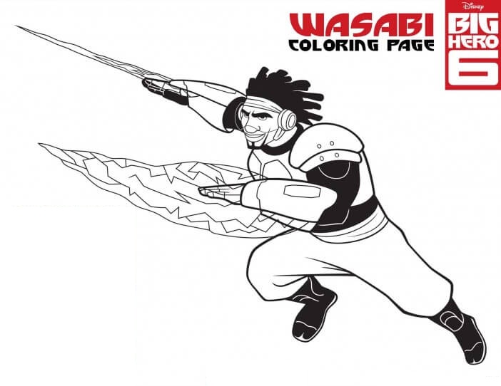 Wasabi En Movimiento para colorir