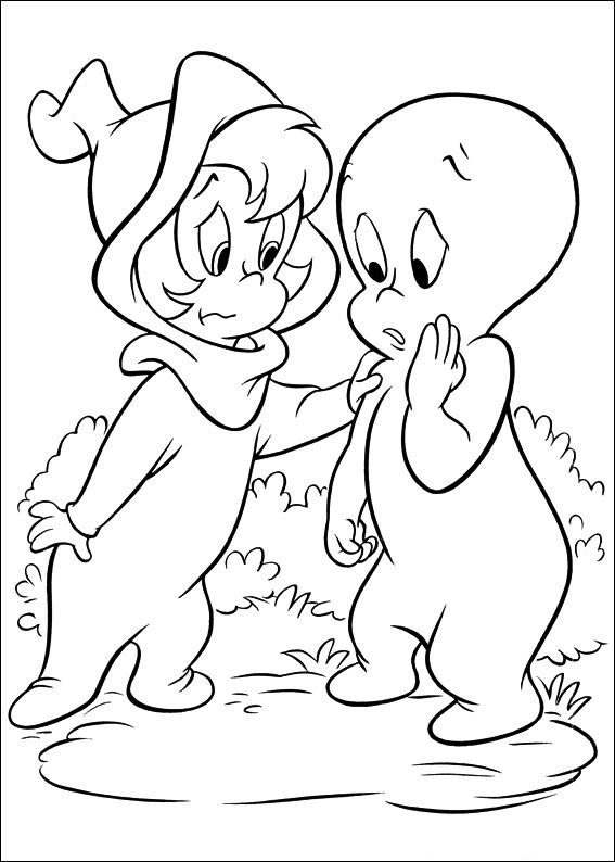 Wendy Triste Y Casper para colorir