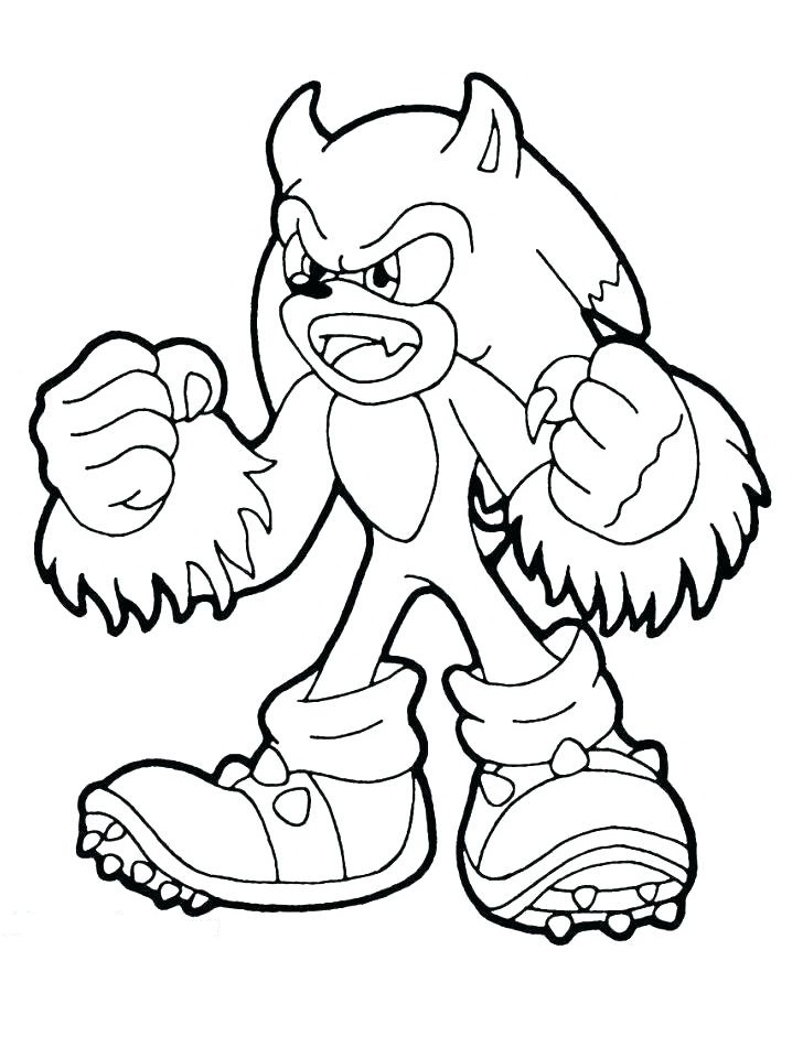 Dibujos de Werehog Sonic para colorear