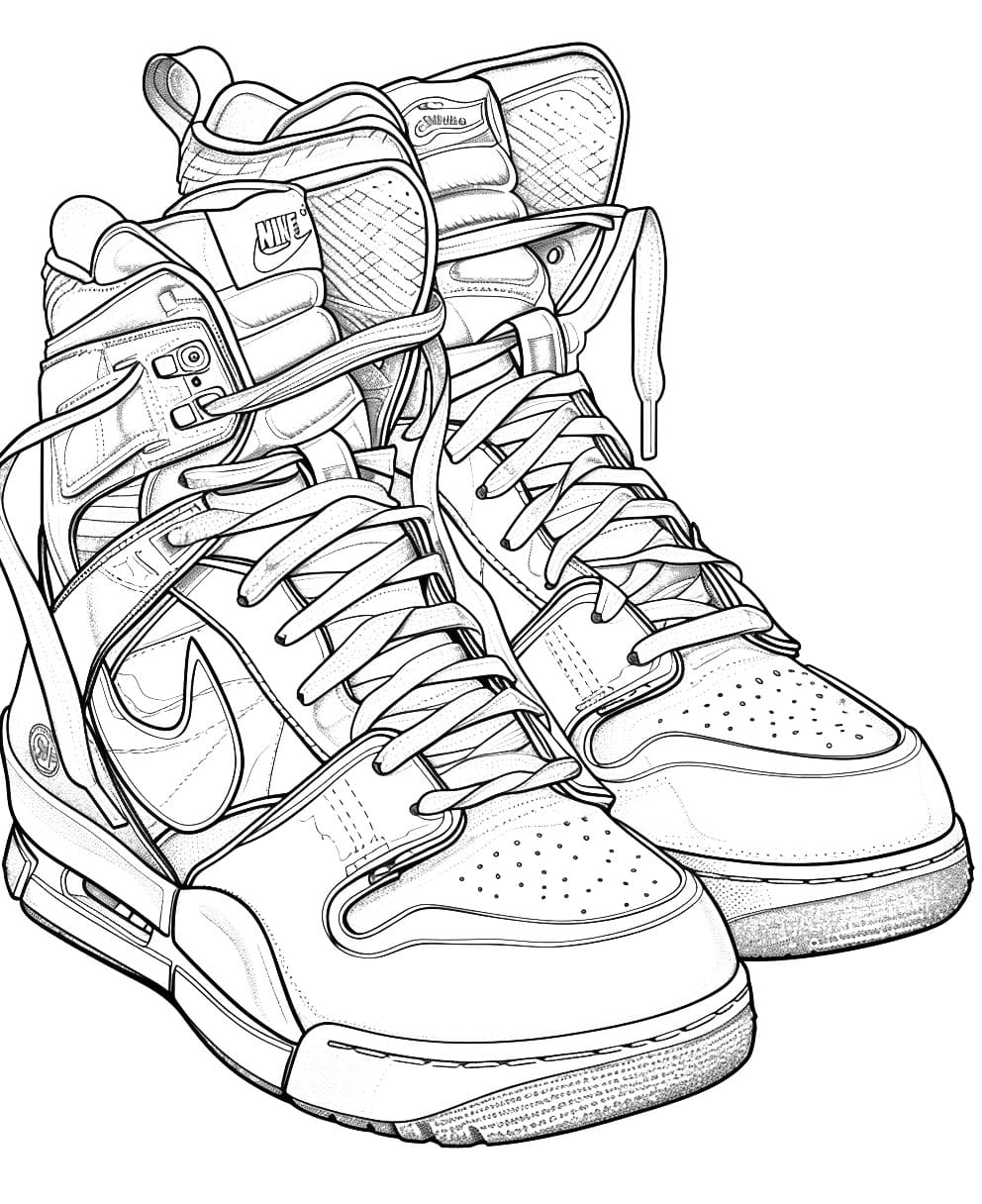 Zapatilla 2 para colorir