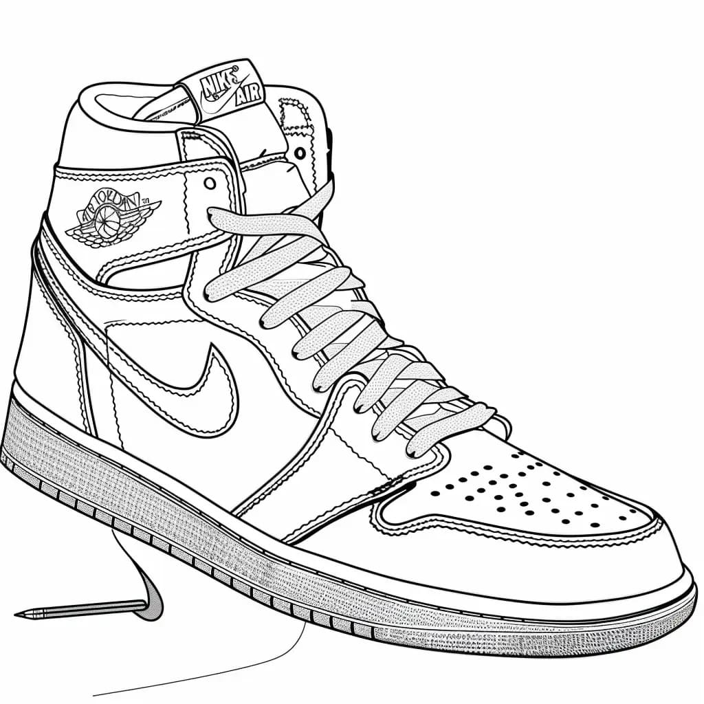 Dibujos de Zapatilla 4 para colorear