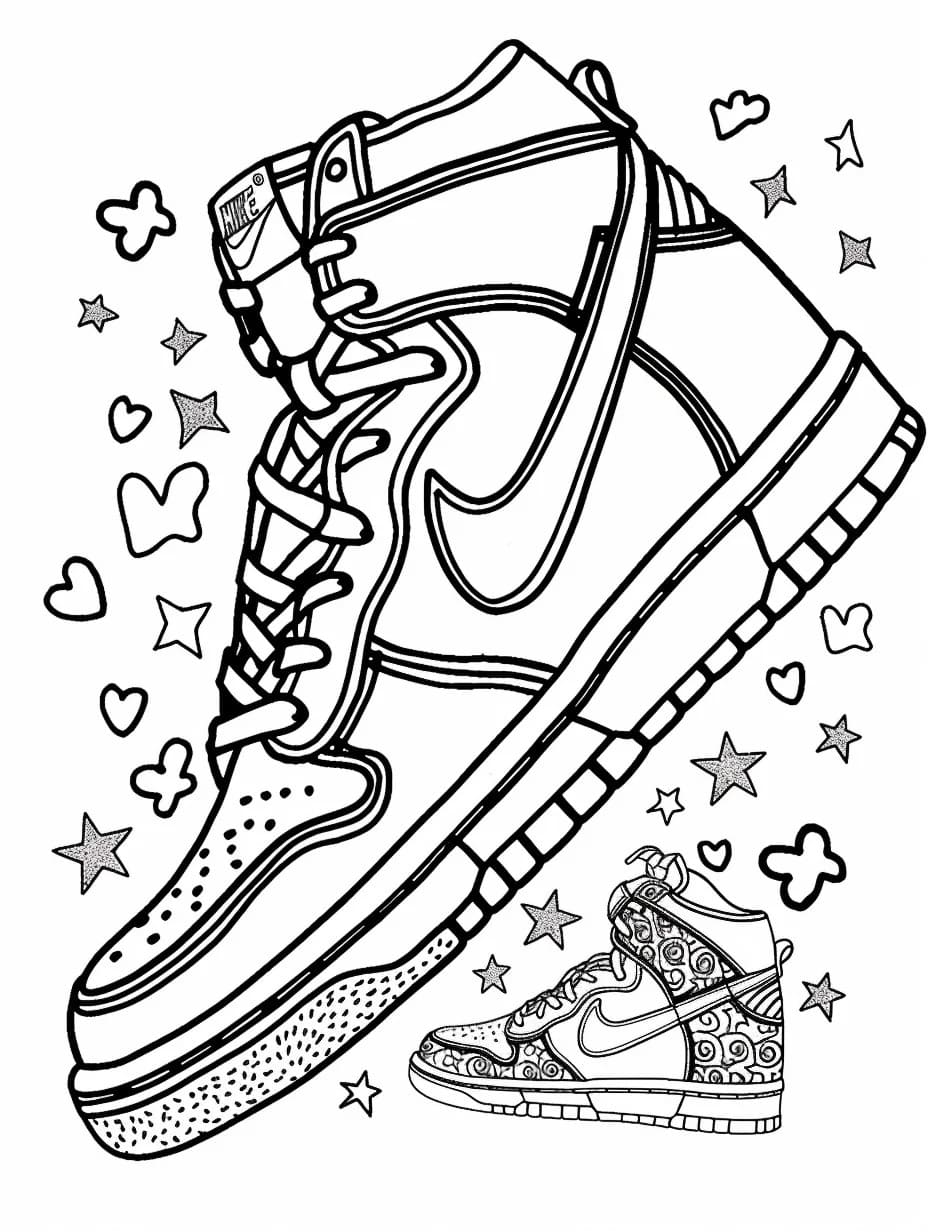 Dibujos de Zapatilla 5 para colorear