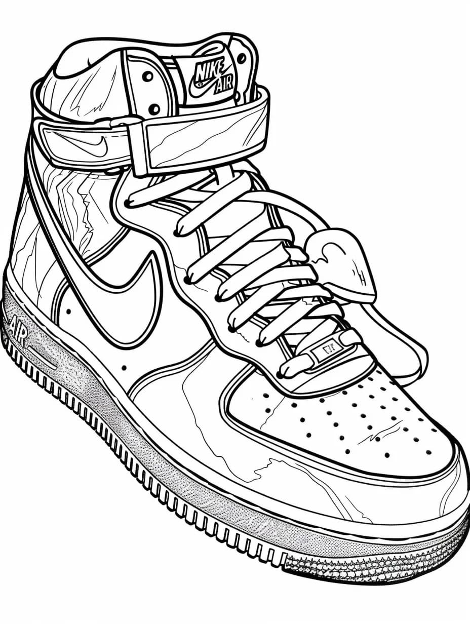 Zapatilla 6 para colorir