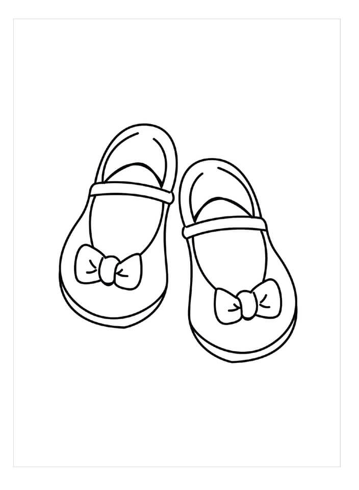 Dibujos de Zapatos de Muñeca para Niños para colorear