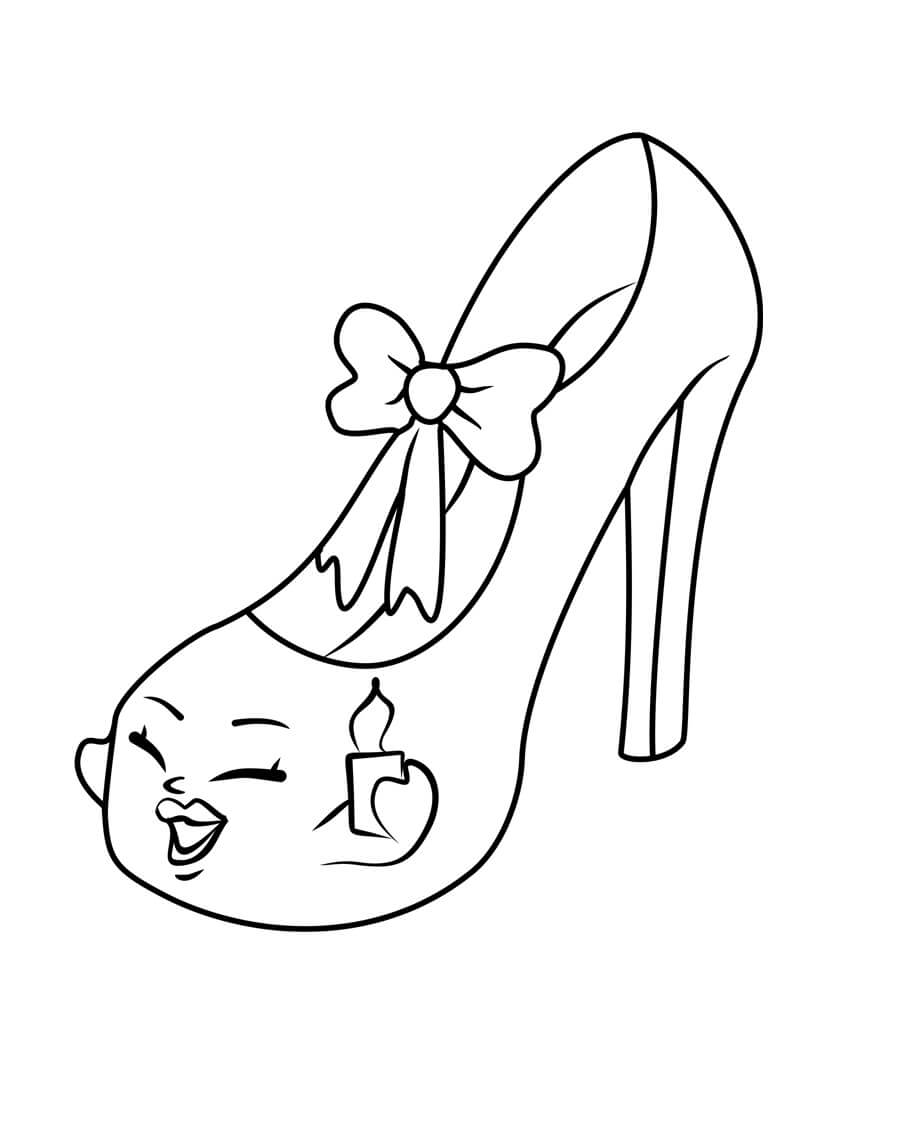 Dibujos de Zapatos de Tacón alto de Dibujos Animados para colorear