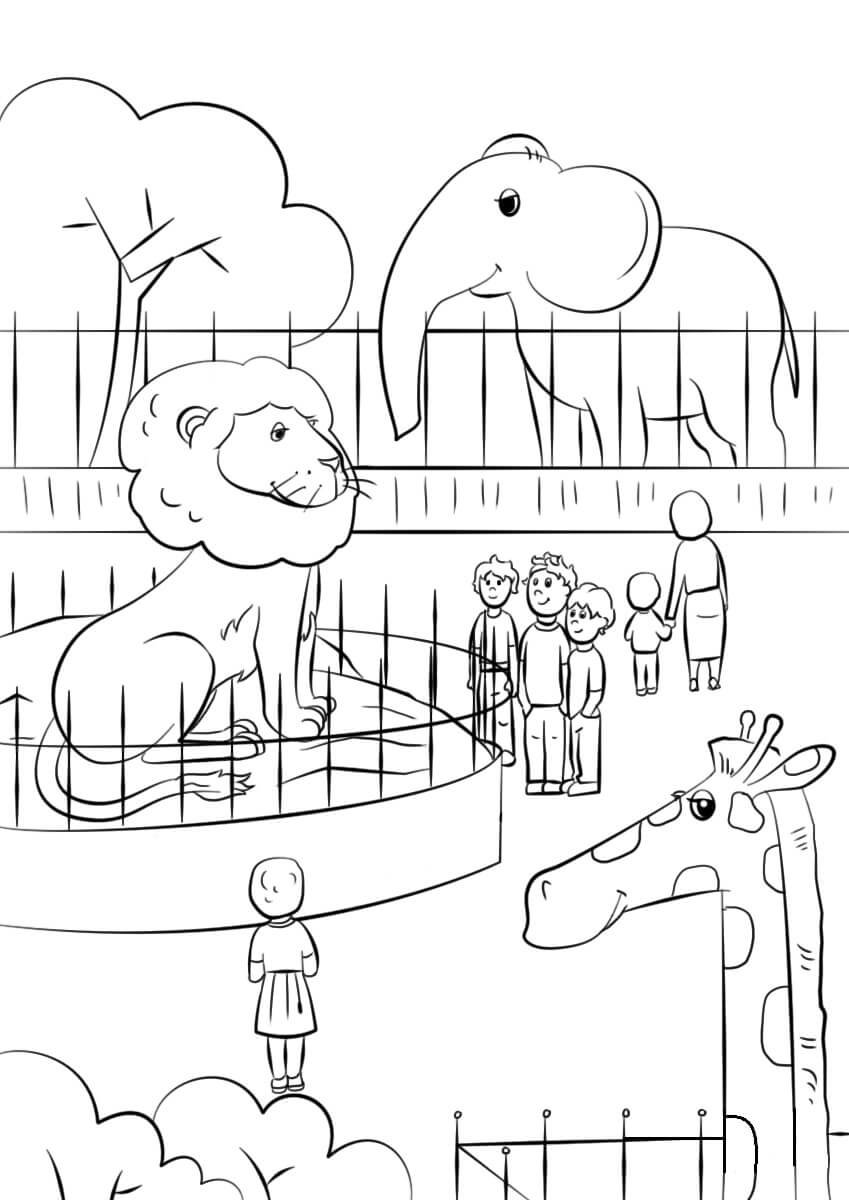 Dibujos de Zoológico de Dibujo para colorear