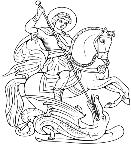 1527061736_saint-george-slaying-the-dragon-coloring-page para colorir