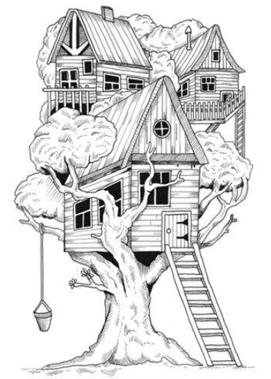 1560154659_tree-house-a4 para colorir