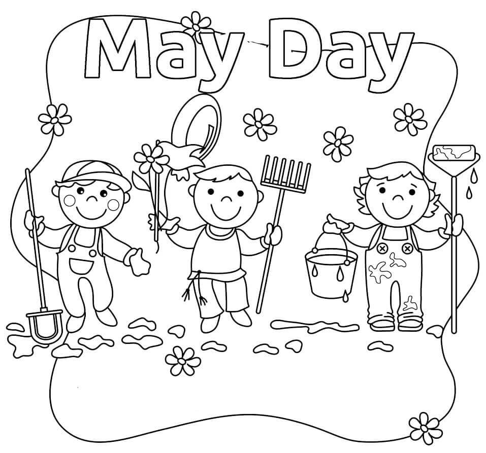 Dibujos de 3 de Mayo para colorear