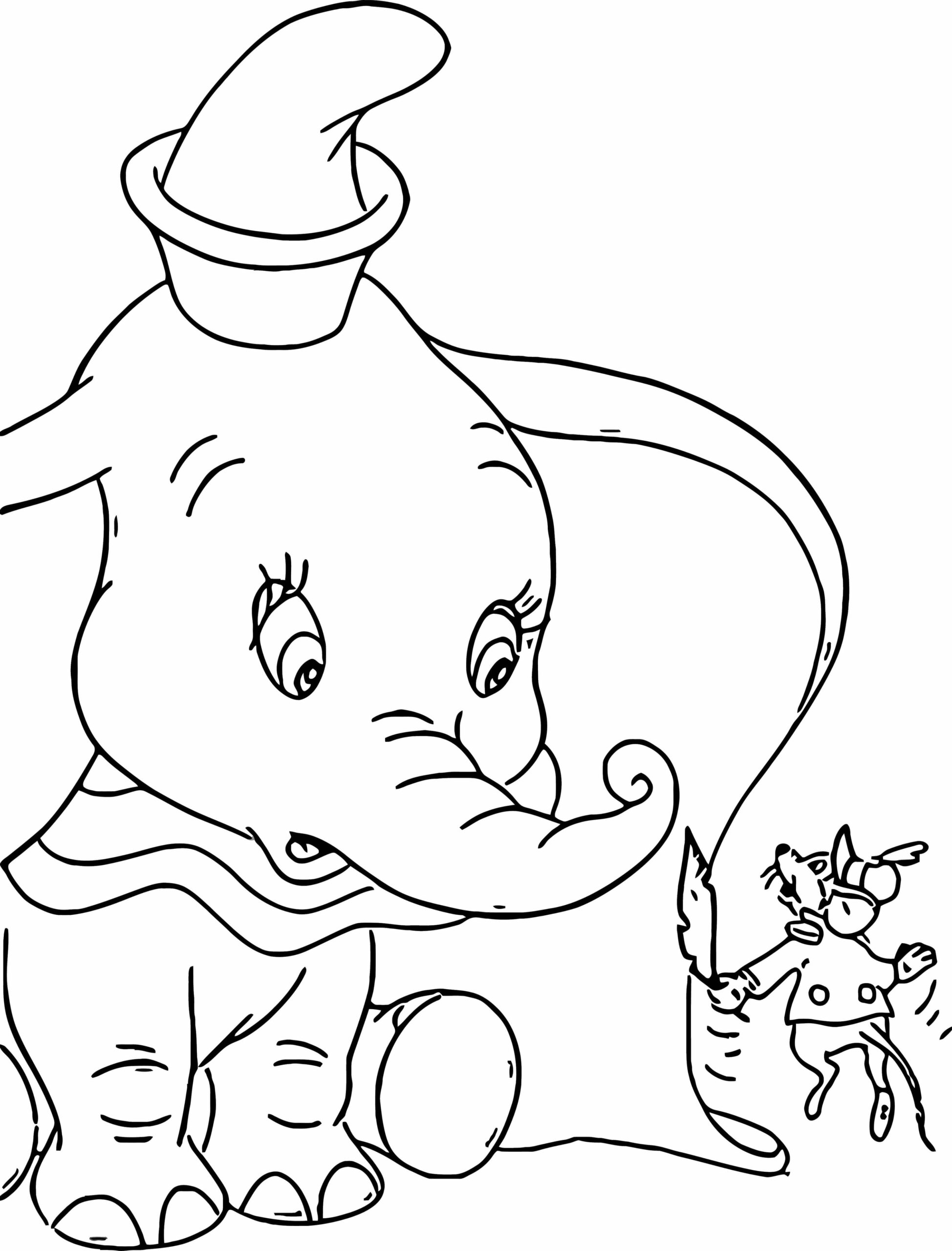 Dibujos de A Sly Timothy se le Ocurre un Plan para Convertir a Dumbo En La Estrella Del Circo para colorear