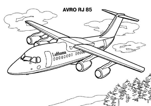 Dibujos de AVRO RJ 85 para colorear