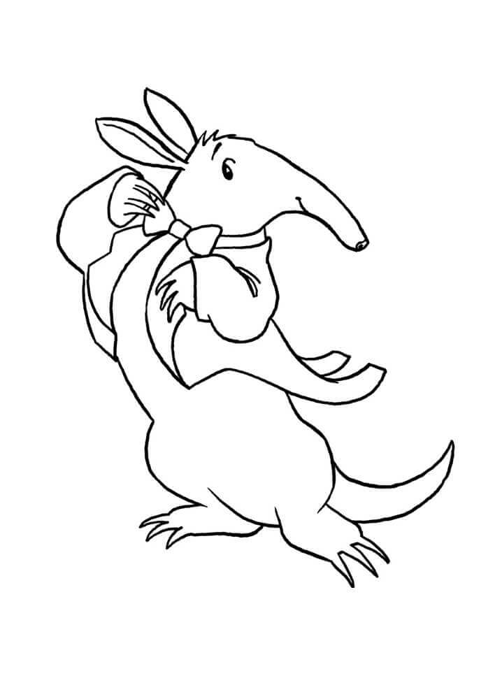 Aardvark Suave para colorir