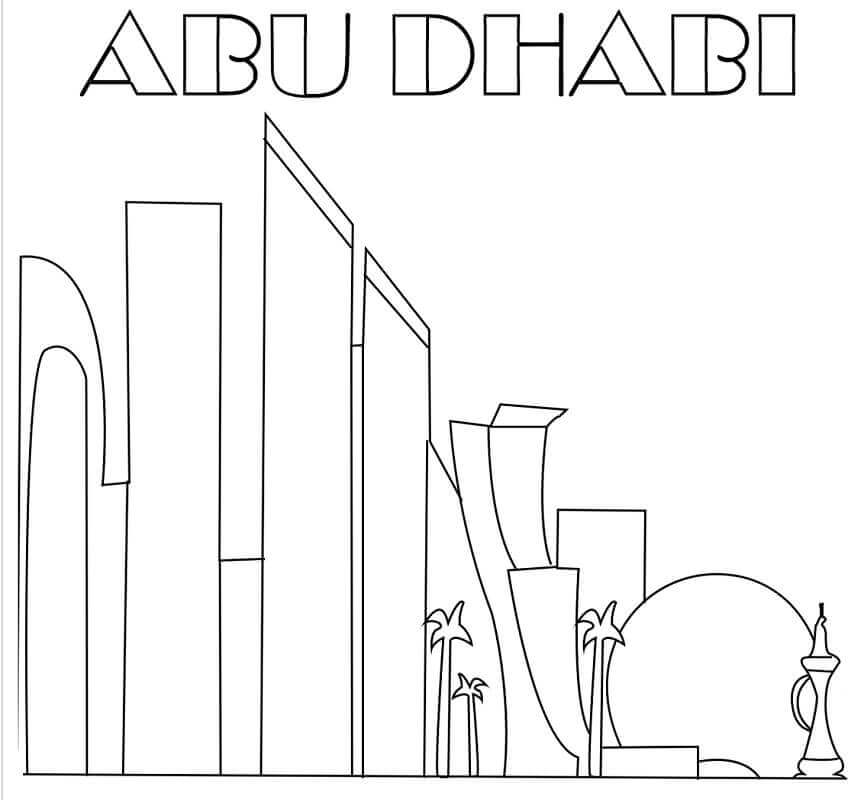 Dibujos de Abu Dhabi para colorear