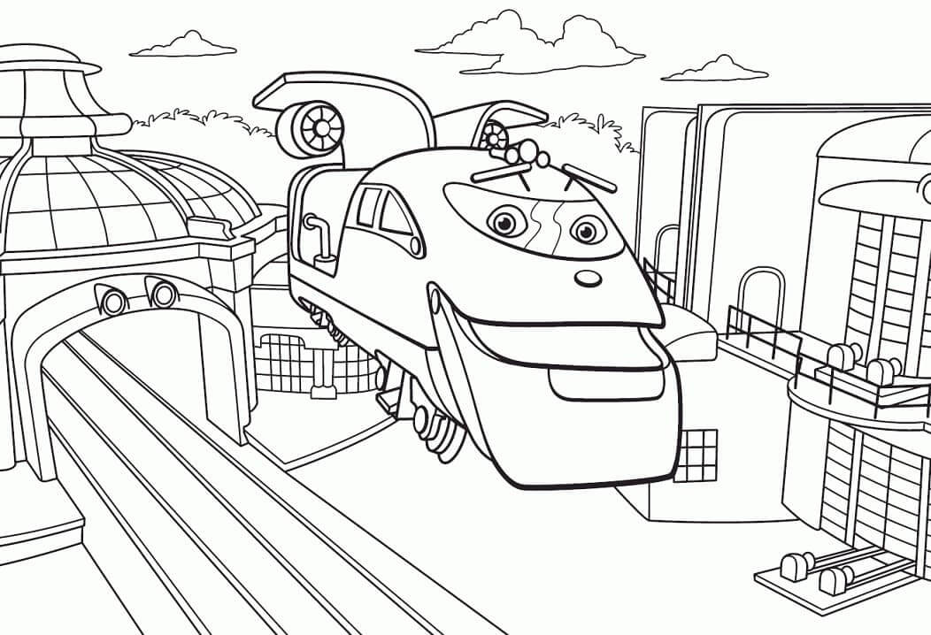 Dibujos de Acción Chugger en Chuggington para colorear