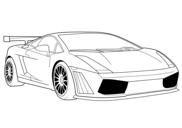 Dibujos de Adorable Lamborghini para colorear